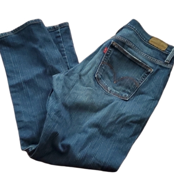 Levis 515 Jeans Womens Size 8 Short Denim Boot Cut Pants - Picture 1 of 10